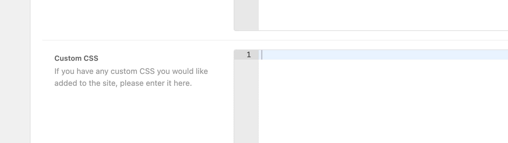 The Custom CSS field in Highend Options